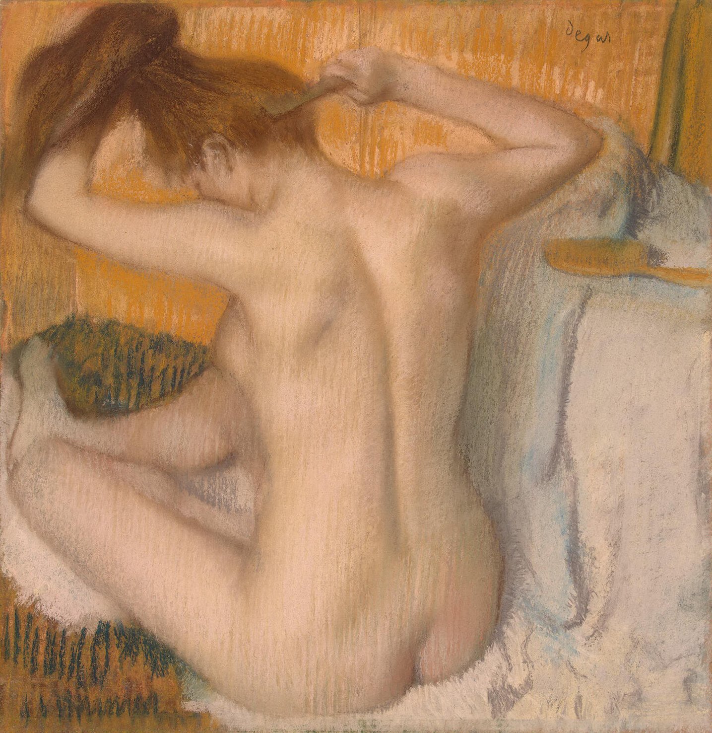 Woman Combing her Hair